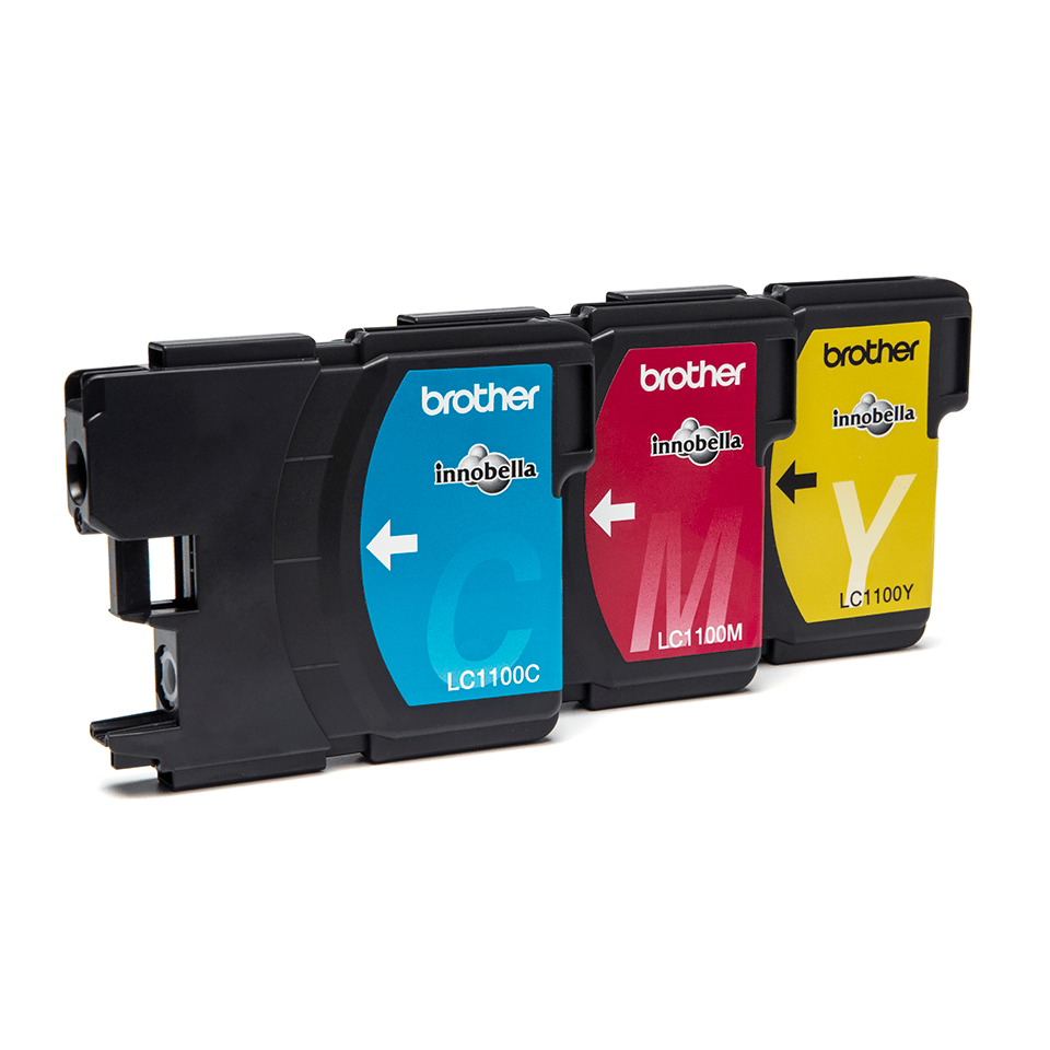 Genuine Brother LC1100RBWBP Ink Cartridge Rainbow Blister Pack 2